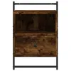 The Living Store Wand-Nachttisch Räuchereiche 40x30x61 cm Produktbild-Vorschau 6