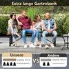 COSTWAY 3-Sitzer Gartenbank wetterfest, Sitzbank bis 500kg Produktbild-Vorschau 7