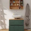 Set mobili bagno Vicco Irma Quercia verde/oro 2 parti, base Anteprima dell’immagine prodotto 5