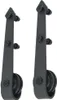 Two black metal sliding door rollers with bolts, presented against a white background. Anteprima dell’immagine prodotto