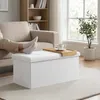 Relaxdays Sitzbank, Stauraum, Stoff, faltbar, gepolstert, Produktbild-Vorschau 2