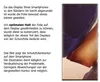 A smartphone screen with text explaining the product's features. Produktbild-Vorschau