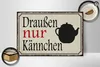 Holzschild Spruch 30x20cm draußen nur Kännchen Kaffee Produktbild-Vorschau 2