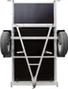 Underside view of a trailer with wheels and black panels. Produktbild-Vorschau