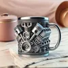 Personalisierter Edelstahlbecher - V8-Motor-Design, 295 ml, Produktbild-Vorschau 2
