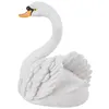 Pryskyřice simulace plovoucí bílé labutě Figurka Ornament Náhled obrázku produktu 3