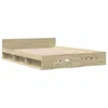 The Living Store Bettgestell mit Schubladen Sonoma-Eiche Produktbild-Vorschau 3