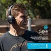 A man wearing headphones outdoors, with text overlays promoting "Clear Calls". Náhled obrázku produktu