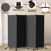 Jopassy Paravent auf Rollen 4 teilig Anthrazit 228x181 cm Produktbild-Vorschau 4