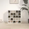 vidaXL Skrinka na víno biela 56 x 25 x 56 cm z masívneho Náhľad obrázku produktu 3