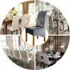 6 Stück Samt Stretch Stuhlhussen für Esszimmer Hochzeit Produktbild-Vorschau 7