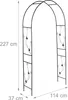 Relaxdays Rosenbogen Metall, Torbogen Garten, HxBxT: 227 x Produktbild-Vorschau 4