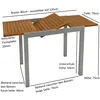 DEGAMO Gartentisch Ausziehtisch VAIL 80/120x70cm, Alu Produktbild-Vorschau 9