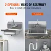 VEVOR Lavamani commerciale con rubinetto, lavabo in acciaio Anteprima dell’immagine prodotto 5