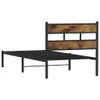 vidaXL Metallbett ohne Matratze Räuchereiche 90x190 cm Produktbild-Vorschau 6