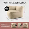 LUMALAND Pouf modulaire d'angle droit en velours côtelé Voir les images du produit 3