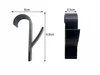 Heizkörper Handtuchhaken 9,5x2,5x6 cm 2 Stück Schwarz Produktbild-Vorschau 4
