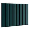 A teal upholstered wall panel with vertical ridges, presented straight on against a white background. Anteprima dell’immagine prodotto