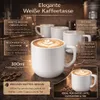 Kaffeetassen 6er Set Tassen Kaffeebecher Kaffeetasse Weiß Produktbild-Vorschau 9