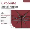 COSTWAY Sonnenschirm 350cm, großer Gartenschirm mit Kurbel Produktbild-Vorschau 5