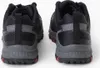 The back view of two black Skechers Hillcrest sneakers with gray and red accents, placed on a white background. Produktbild-Vorschau
