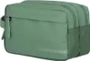 A green toiletry bag is shown against a white background. Náhled obrázku produktu