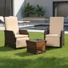 Melko Sitzgarnitur 2 Sessel Tisch Polyrattan Gartenmöbel Produktbild-Vorschau 1