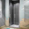 80X195cm Nische Drehtür Duschtür Pendeltür Nano-Glas Produktbild-Vorschau 3