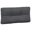 A dark gray tufted cushion is shown against a white background. Produktbild-Vorschau