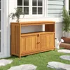 vidaXL Tavolino da giardino 110x35x75 cm in legno massello Anteprima dell’immagine prodotto 7