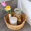Aufbewahrungskorb rund, Korb mit Griff aus Wasserhyazinthe Produktbild-Vorschau 8