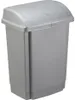 plast team Schwingdeckel-Abfalleimer 15 Liter silber Produktbild-Vorschau 1