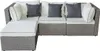 Salotto da giardino in polyrattan "Kuba" - 3 posti - grigio Anteprima dell’immagine prodotto 1
