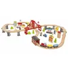 Chemin de fer jouet en bois - 70 pièces accessoires de Voir les images du produit 3