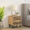 vidaXL Noční stolek 40x33x46 cm z masivního dřeva mango Náhled obrázku produktu 3