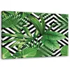 Leinwandbild geometrie mit einem blatt 60x40 cm Feeby grün Produktbild-Vorschau 1