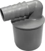 A gray plastic pipe fitting with a hose barb and an elbow joint, shown against a white background. Podgląd zdjęcia produktu