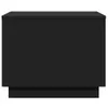 A black rectangular coffee table with a base. Voir les images du produit