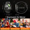 Herren Militär Smartwatch mit Telefonfunktion, Smartwatch Produktbild-Vorschau 9