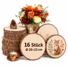 Holzscheiben 20 cm, 16 Stück Baumscheiben 20-23 cm aus Produktbild-Vorschau 1