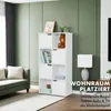 Libreria, scaffale verticale in MDF bianco con 8 scomparti Anteprima dell’immagine prodotto 8