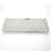A transparent keyboard with black key labels is shown on a white background. Produktbild-Vorschau