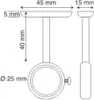 Halterung verchromtes Rohr Ø 25 mm MANART mit Schrauben - Produktbild-Vorschau 2