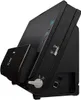A black Canon imageFORMULA DR-C225II scanner is shown from a side angle against a white background. Voir les images du produit