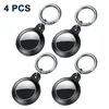 Four black keychains with silver rings are laid out on a white background. The text '4 PCS' is in the upper left corner. Produktbild-Vorschau