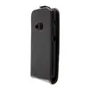 A black flip cover case for a smartphone is shown from the side. Náhľad obrázku produktu