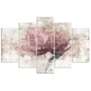 5-teiliges leinwandbild pastellblume 200x100 cm Feeby beige Produktbild-Vorschau 3