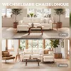 HOMCOM L-förmiges Sofa mit umkehrbarer Chaiselongue, Produktbild-Vorschau 4