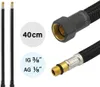 2x tubo flessibile DN8 IG 3/8"-M10x1 400mm nero e nero Anteprima dell’immagine prodotto 1