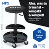 NTG Rollhocker Höhenverstellbar bis 55 cm – Werkstatthocker Produktbild-Vorschau 8